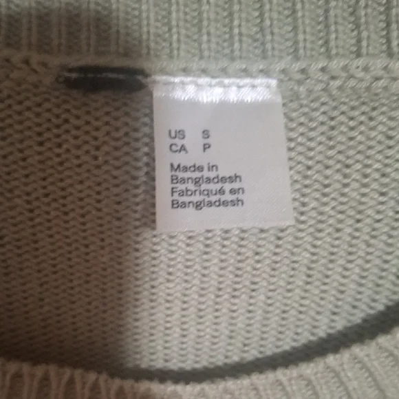 Divided Women's Sage Green Sweater with Daisy Embroidery Size S - Picture 3 of 10